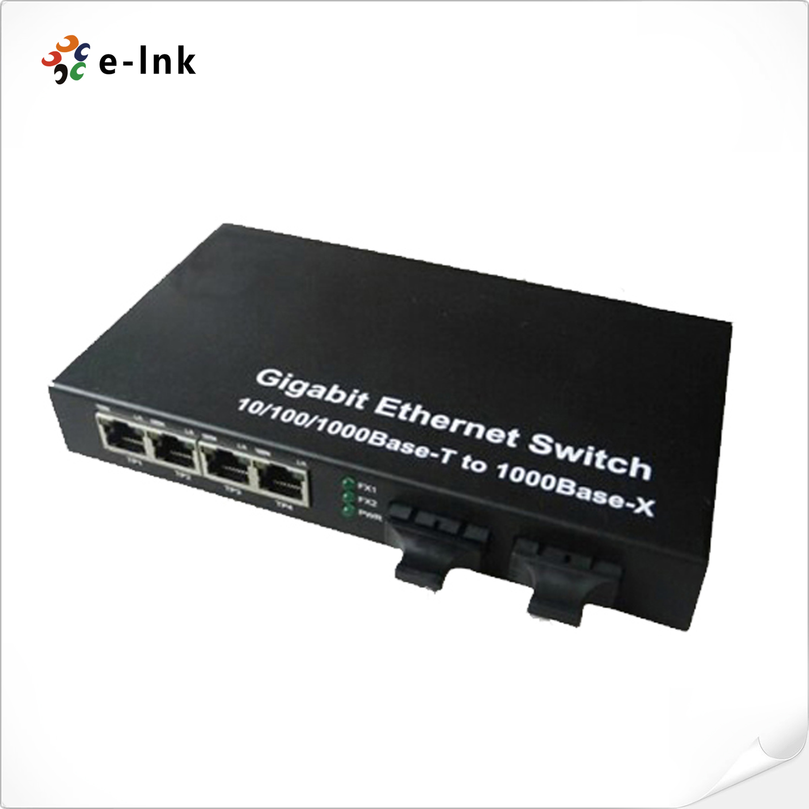 10/100/1000M Media Converter 4-TX + 2-FX(SC) Port Fiber Ethernet Switch
