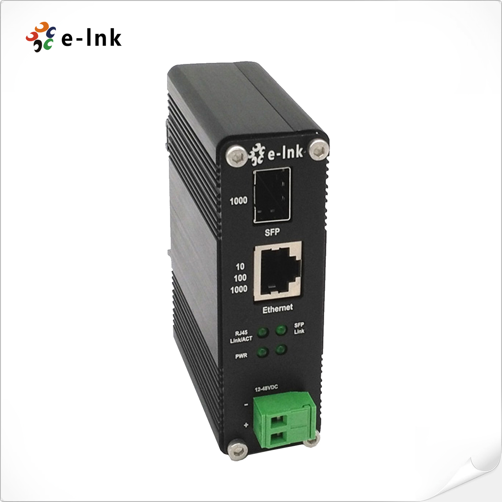 IMC Series Industrial 10/100/1000Base-T to 1000Base-X SFP Ethernet Media Converter