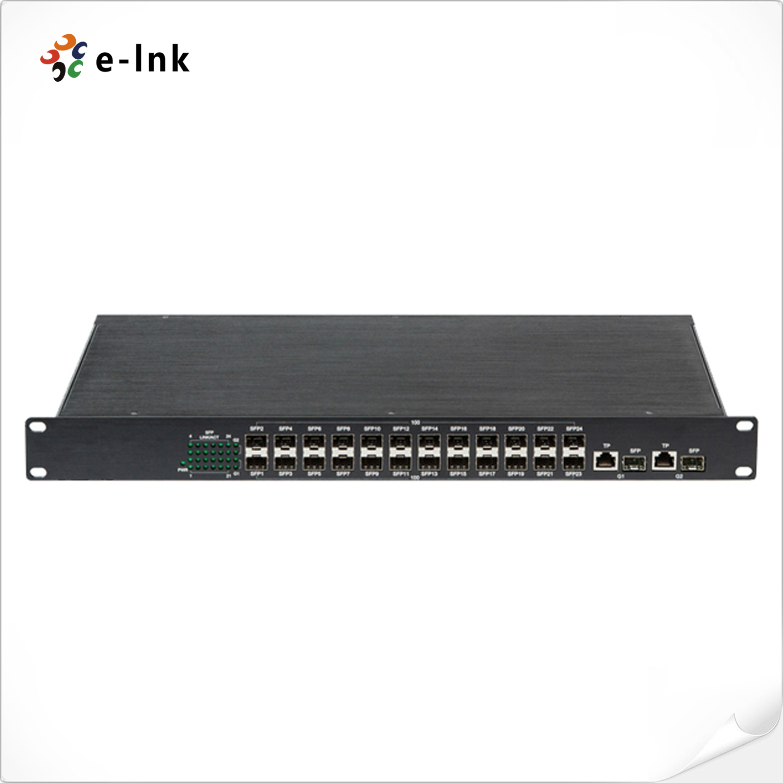 Unmanaged 24-port 100Base-FX SFP + 2 -10/100/1000-TX/SFP Switch