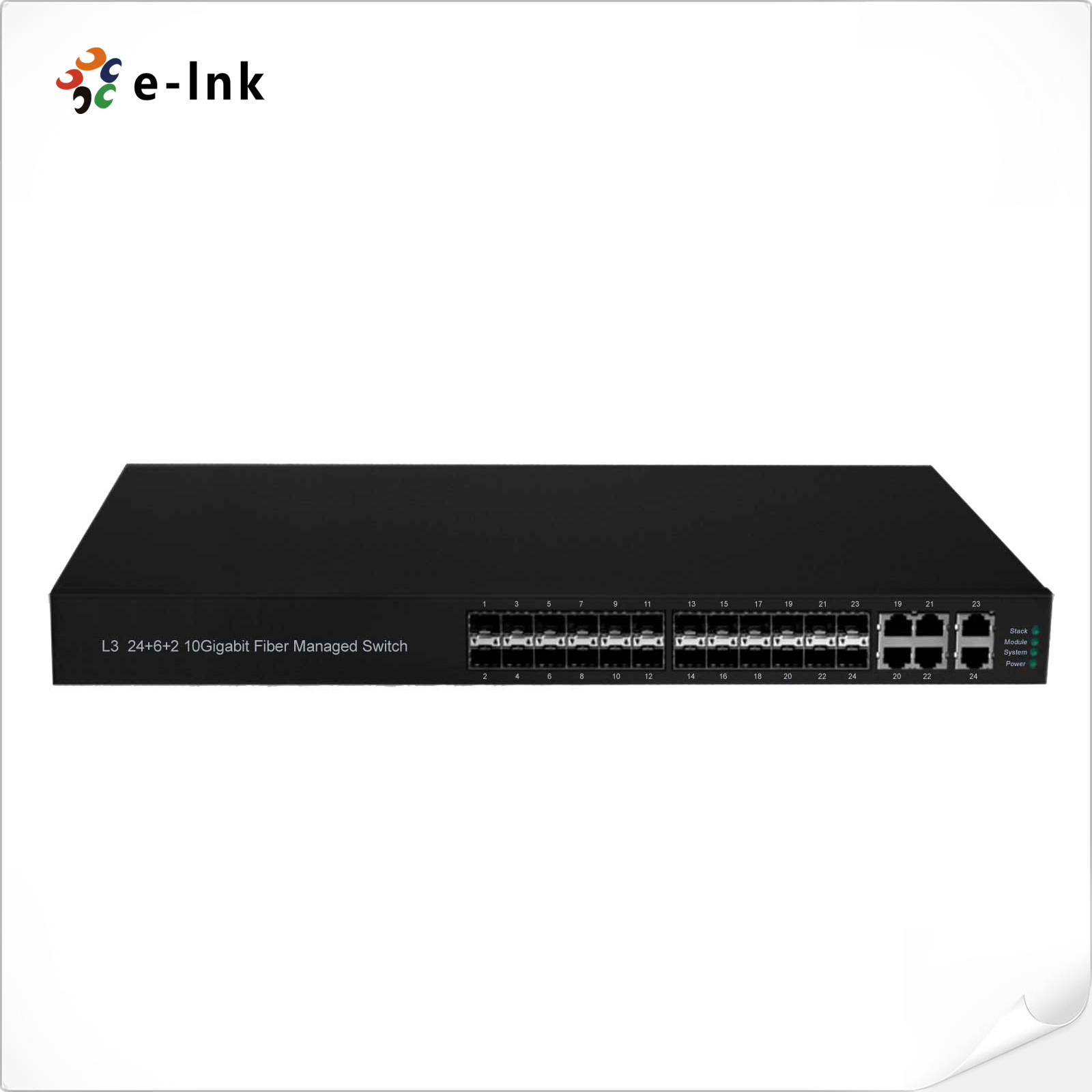 L3 Managed 24-Port Gigabit SFP + 6-Port Combo + 2-Port 10G SFP Ethernet Switch