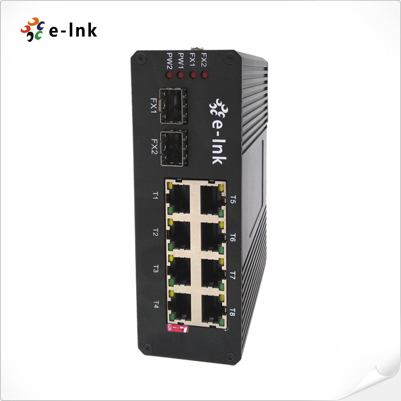 8 RJ45 ports + 2 SFP ports 10/100/1000Mbps 250meter Industrial PoE Switch
